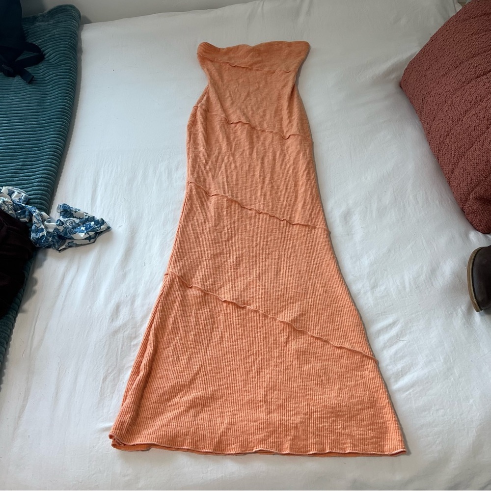 Princess Polly Strapless Coral Dress